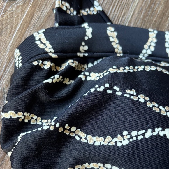 Vintage inspired Black, White Gold One Piece Swimsuit 10 - Picture 3 of 9